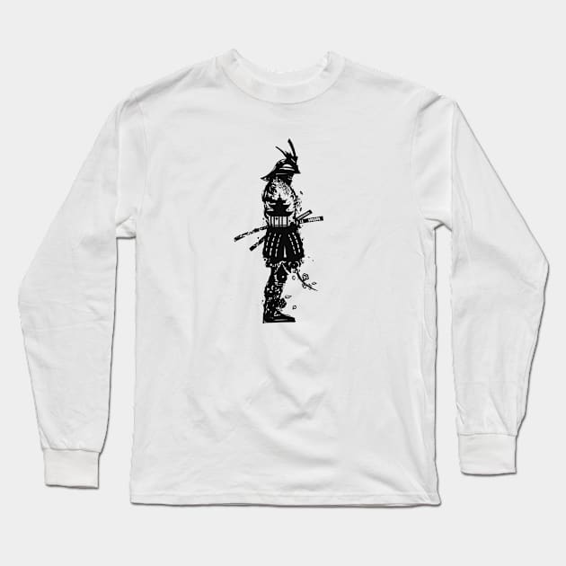 Samurai Warrior Long Sleeve T-Shirt by Kimmothy